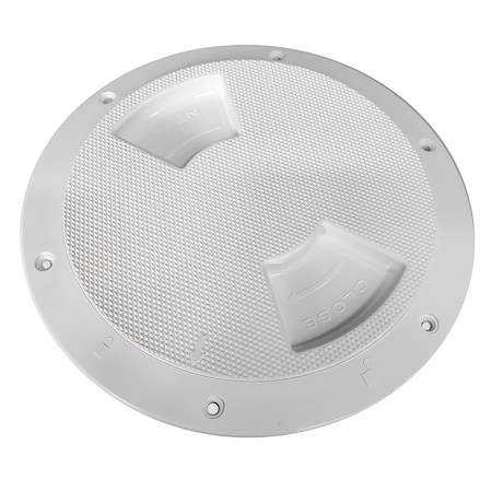 Sea-Dog Textured Quarter Turn Deck Plate - White - 8" 336182-1